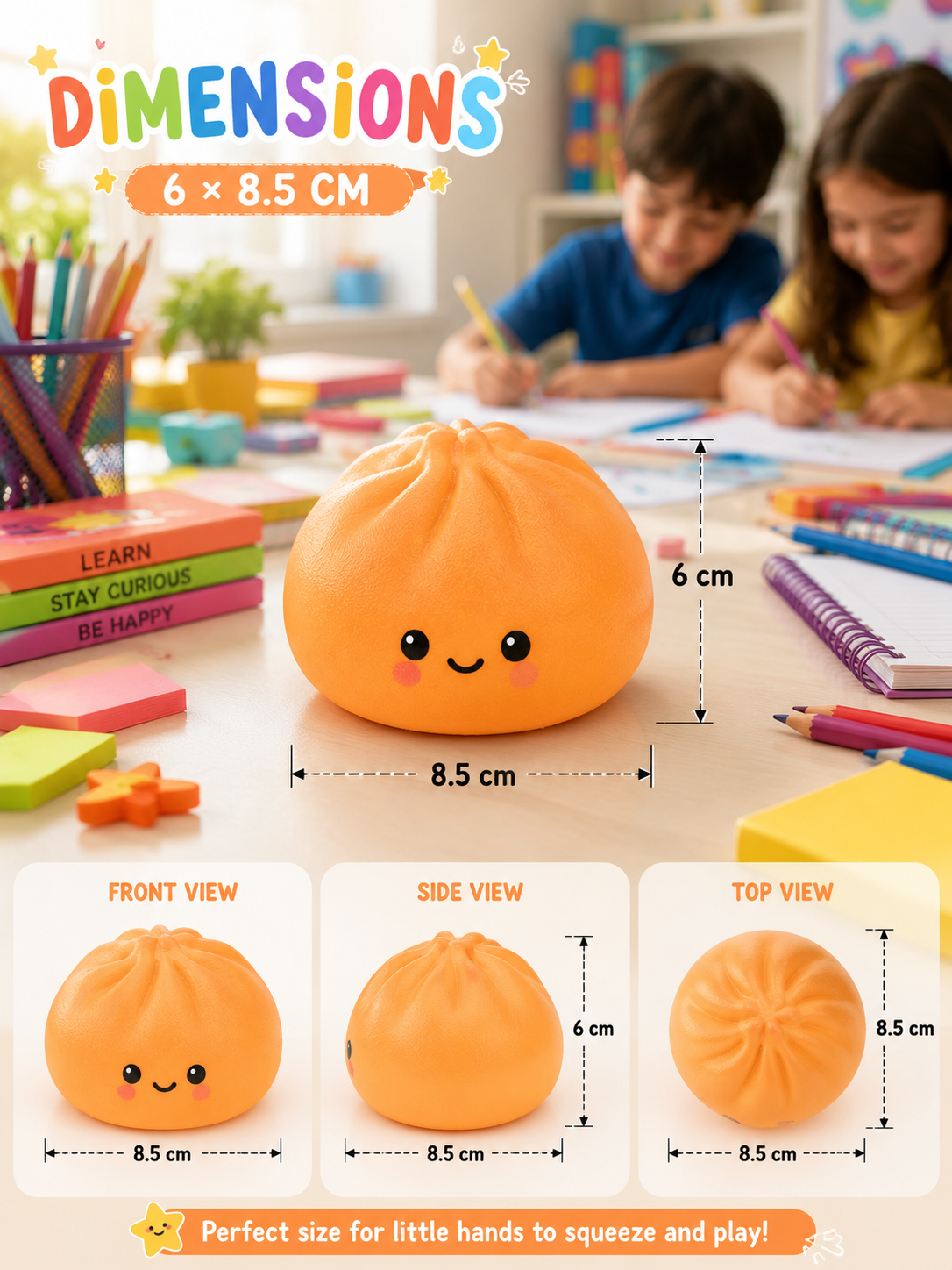 Orange Dumpling Squishy – Super Soft Slow Rising Sensory Toy